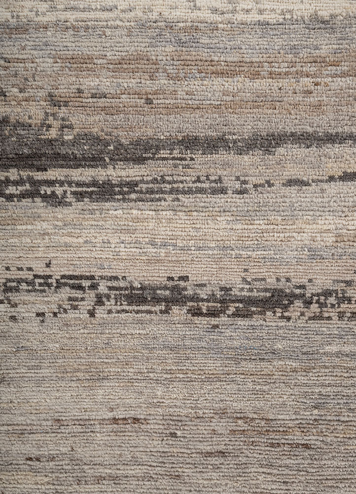 uvenuti ivory afghan wool hand knotted Rug - CloseUp