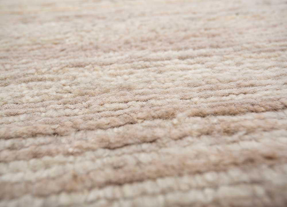 manifest beige and brown afghan wool hand knotted Rug - CloseUp