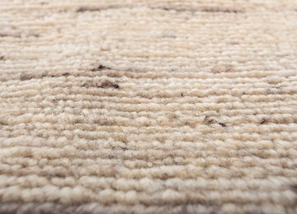 blythe ivory afghan wool hand knotted Rug - CloseUp