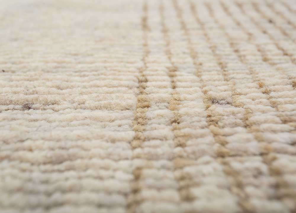 manifest gold afghan wool hand knotted Rug - CloseUp