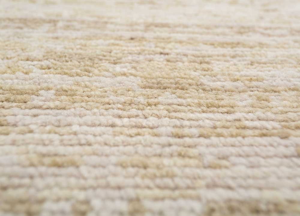 manifest gold afghan wool hand knotted Rug - CloseUp