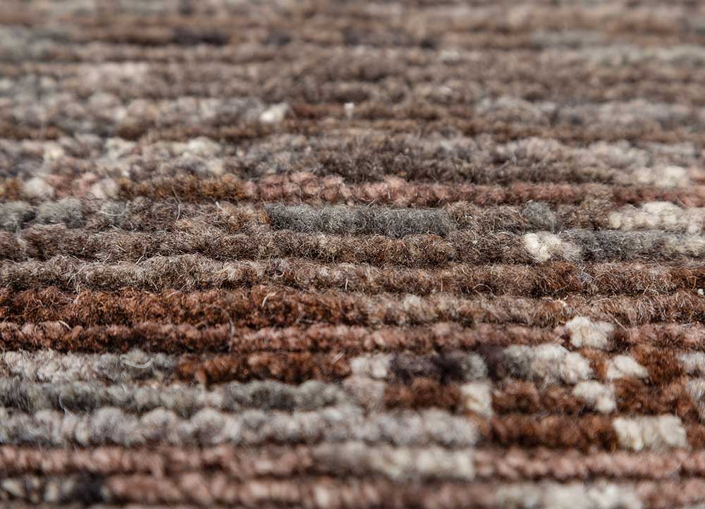 manifest beige and brown afghan wool hand knotted Rug - CloseUp