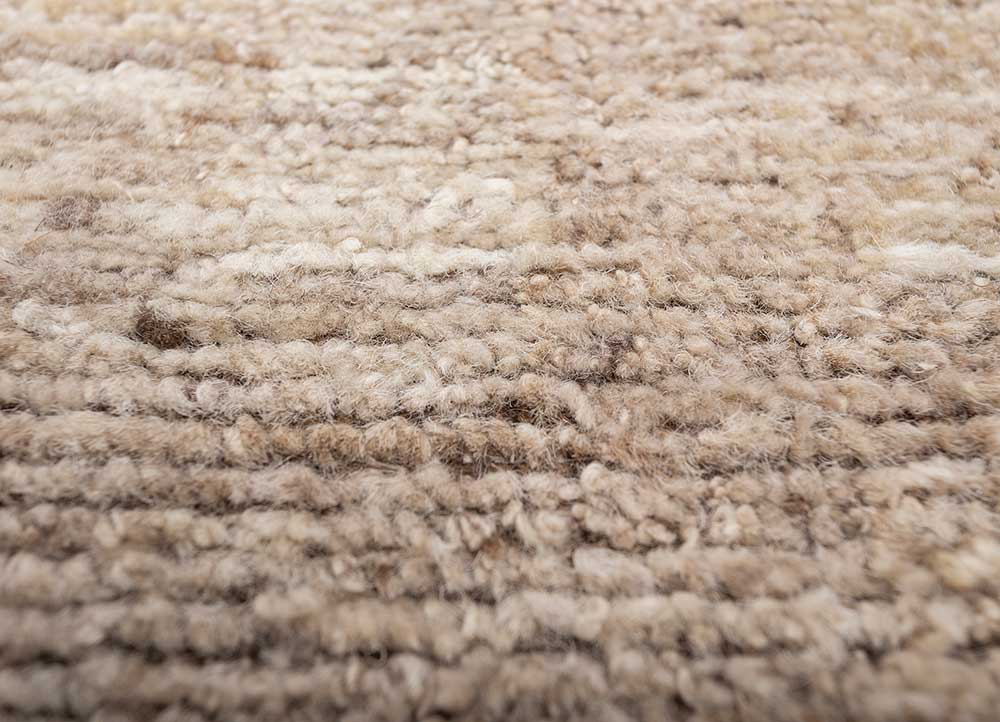 manifest beige and brown afghan wool hand knotted Rug - CloseUp