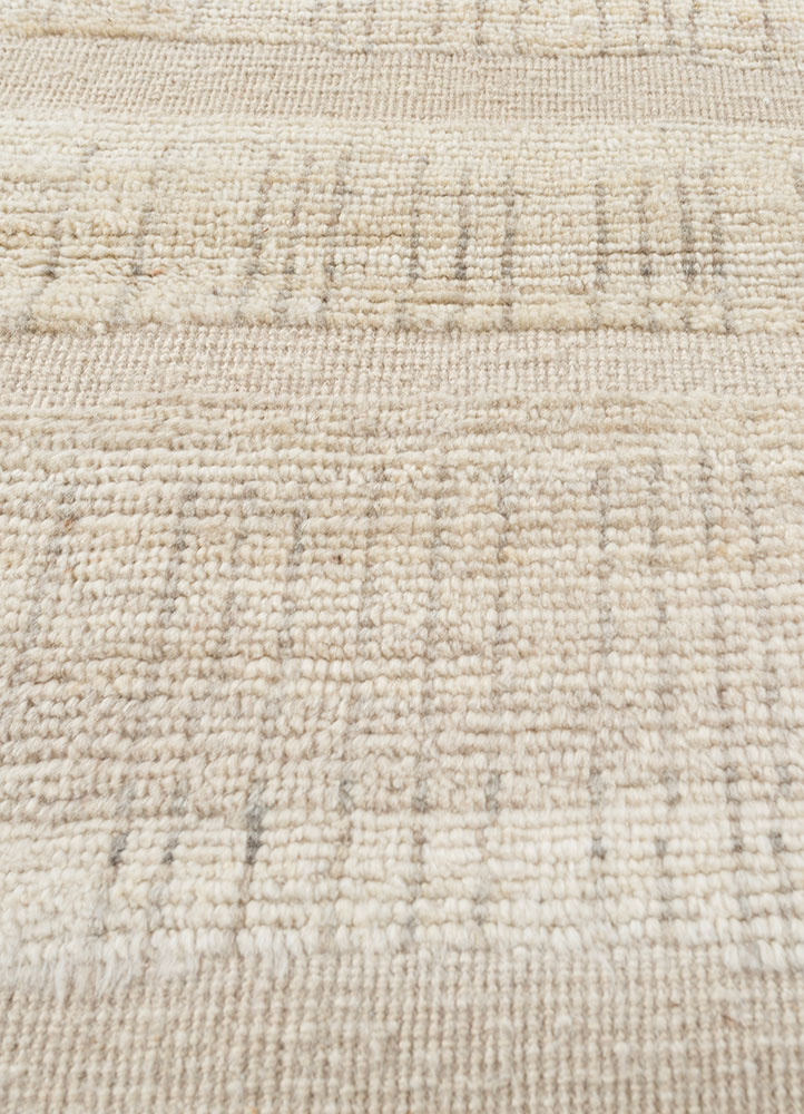 manifest ivory afghan wool hand knotted Rug - CloseUp