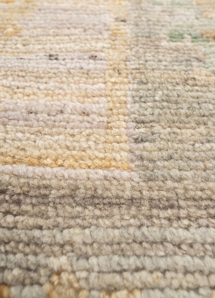 erbe blue wool hand knotted Rug - CloseUp
