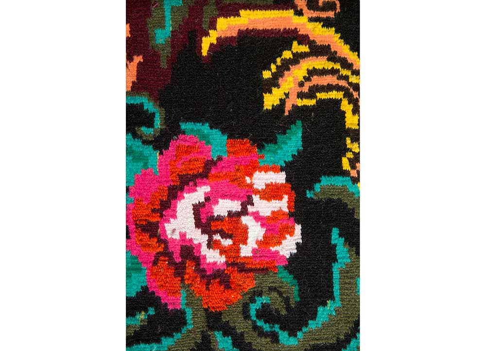nuray multi wool hand knotted Rug - CloseUp