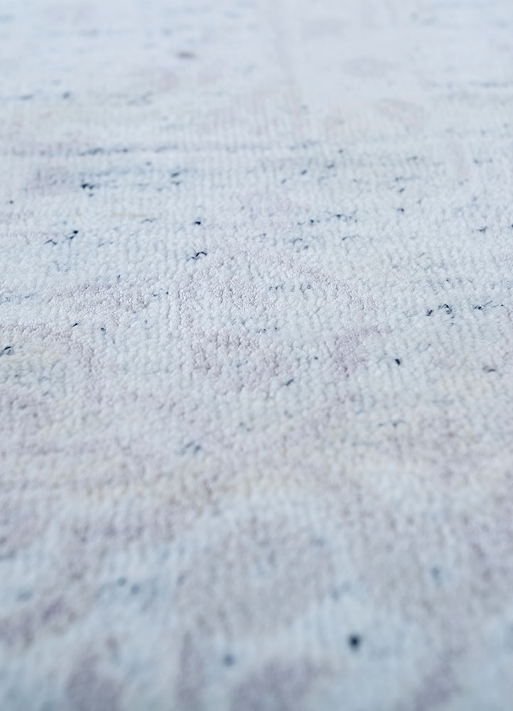 far east grey and black bamboo silk hand knotted Rug - CloseUp