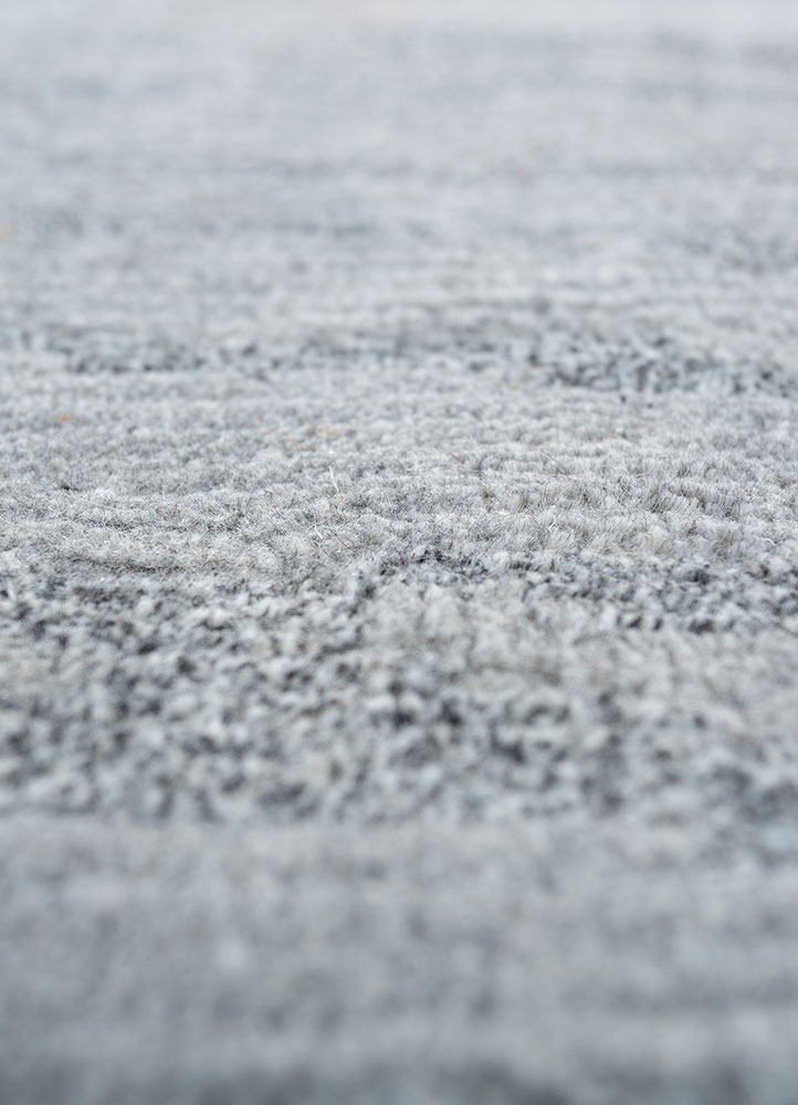 hula grey and black polyester hand knotted Rug - CloseUp