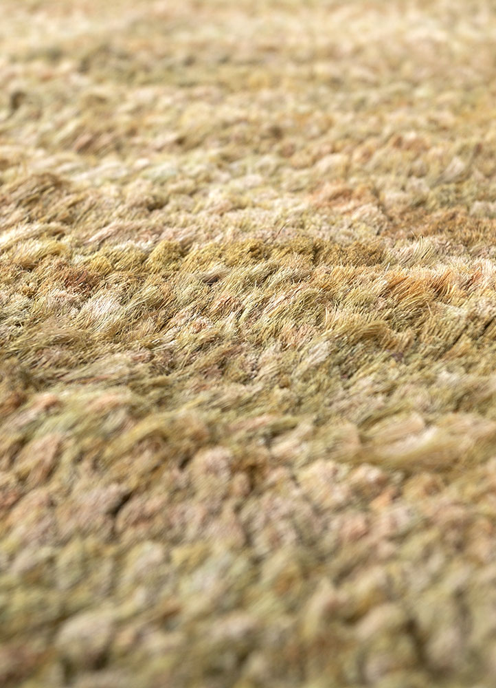 hula gold jute and hemp hand knotted Rug - CloseUp