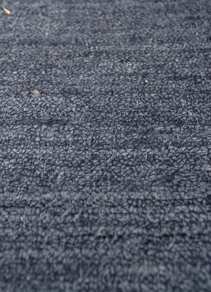 gulmarg blue silk hand knotted Rug - CloseUp
