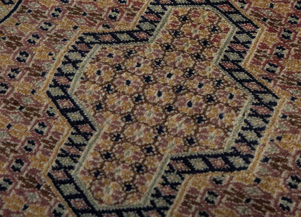 kiaan blue wool hand knotted Rug - CloseUp