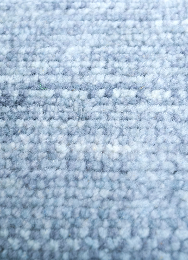 kairos grey and black wool hand knotted Rug - CloseUp