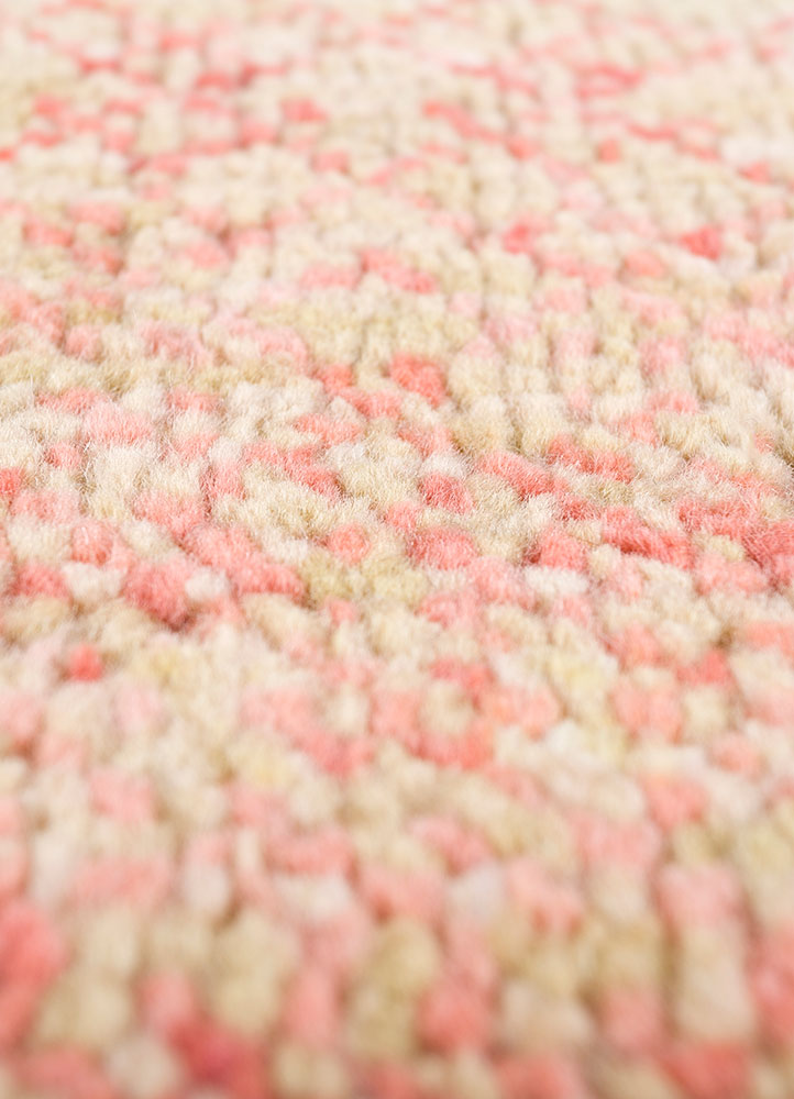 kairos red and orange wool hand knotted Rug - CloseUp