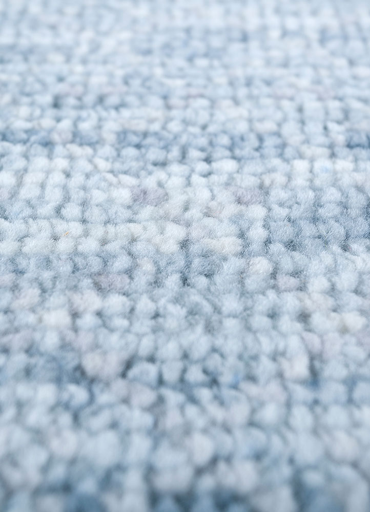kairos grey and black wool hand knotted Rug - CloseUp