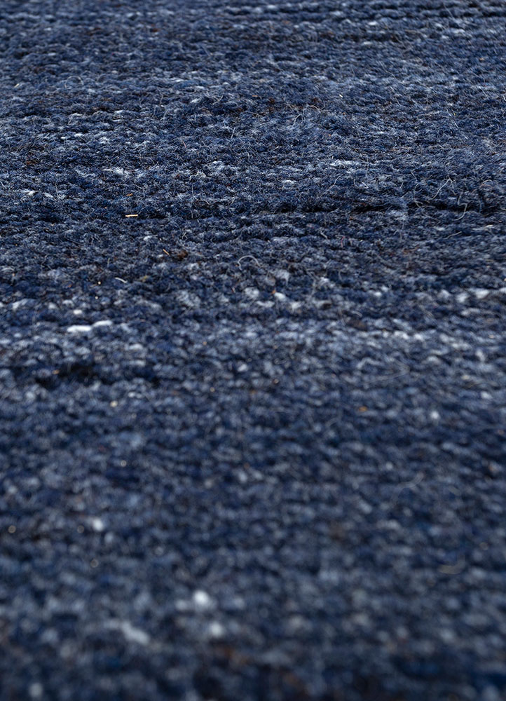 kairos blue wool hand knotted Rug - CloseUp