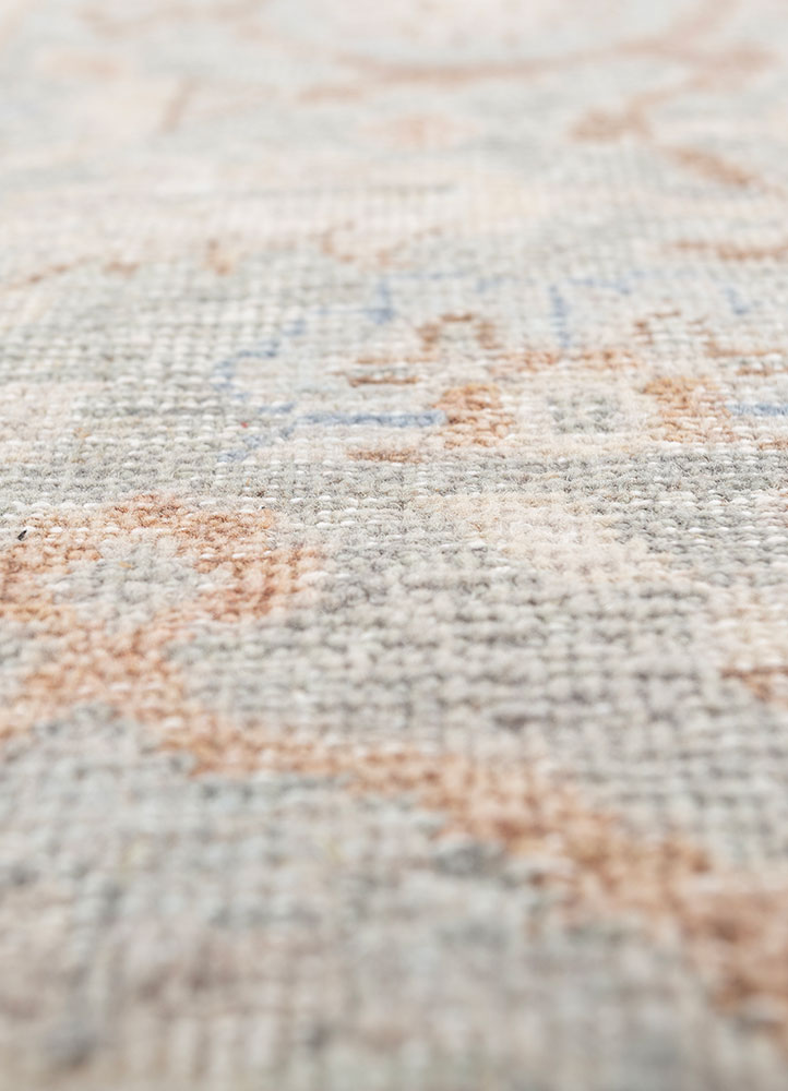 erbe blue wool hand knotted Rug - CloseUp