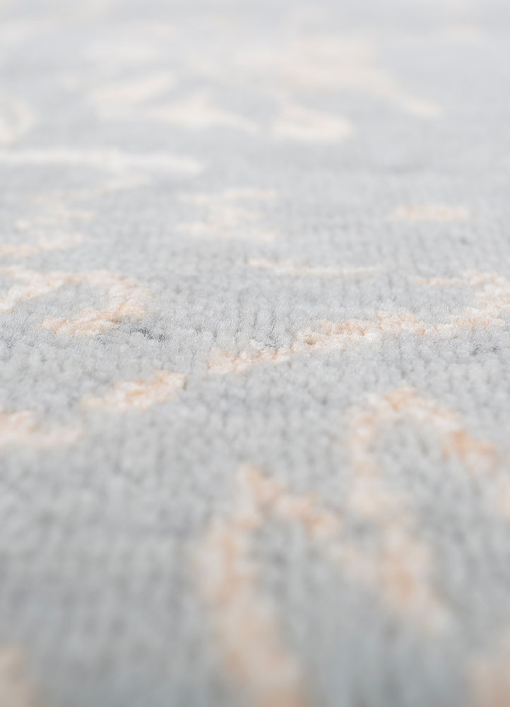 aurora ivory wool and viscose hand knotted Rug - CloseUp