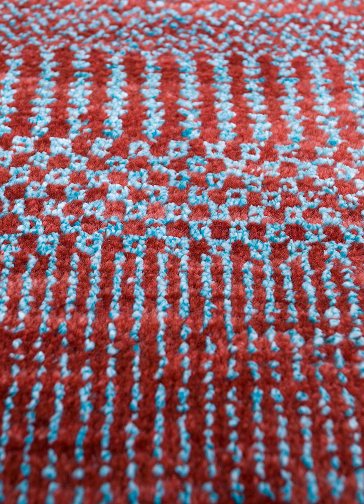 kairos grey and black wool and viscose hand knotted Rug - CloseUp