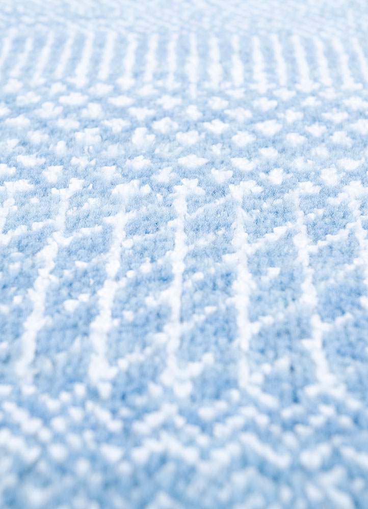 kairos blue wool and viscose hand knotted Rug - CloseUp