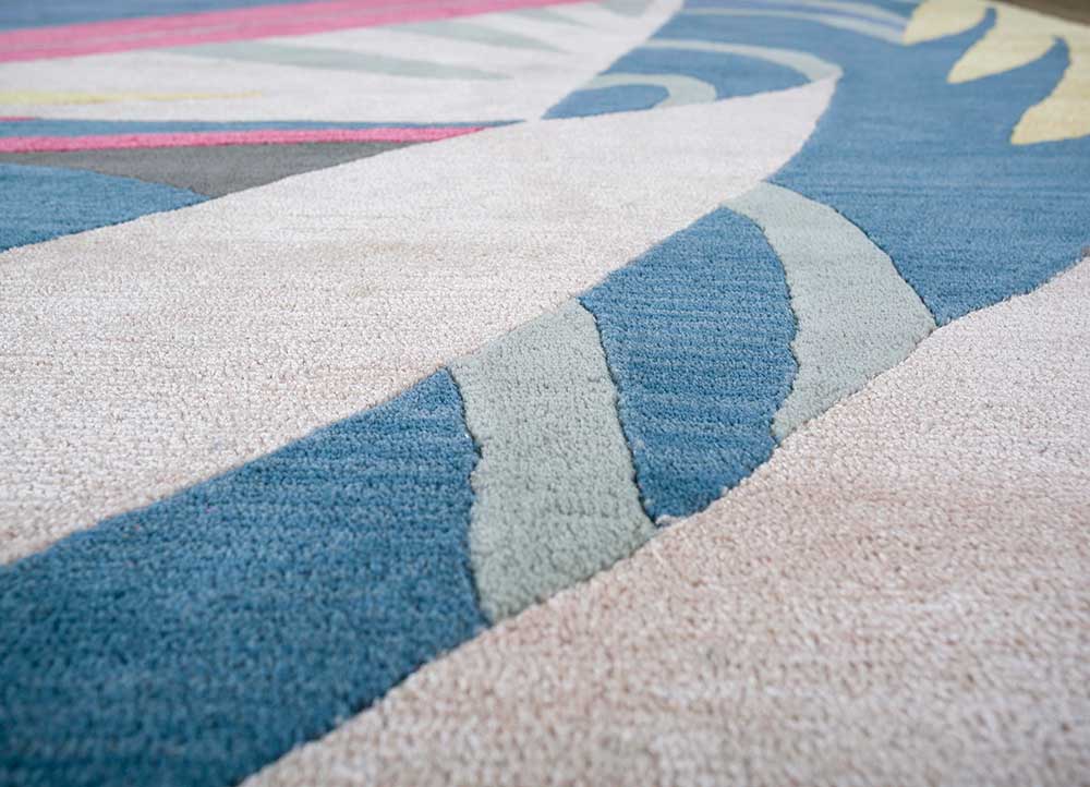 hacienda multi wool and viscose hand tufted Rug - CloseUp