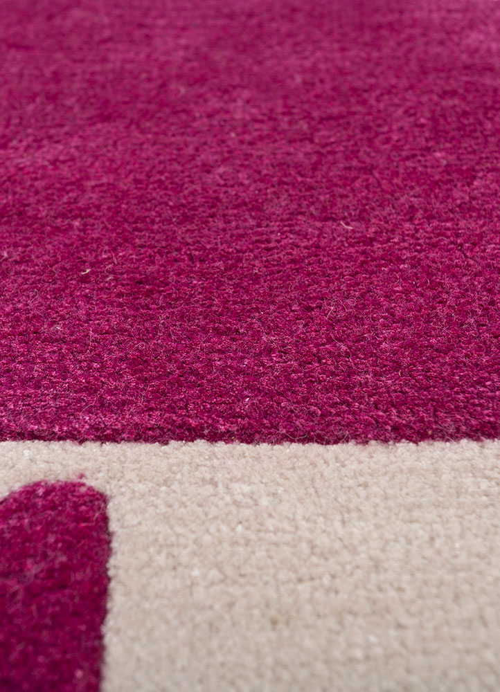 white noise ivory wool and viscose hand tufted Rug - CloseUp