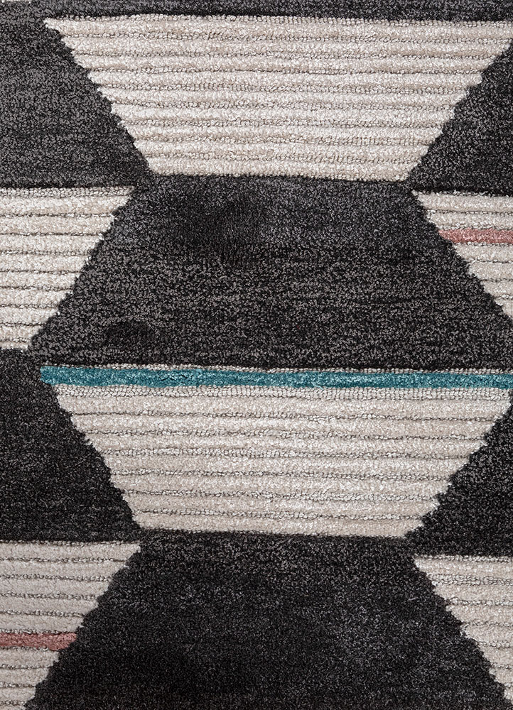 contour ivory wool and viscose hand tufted Rug - CloseUp
