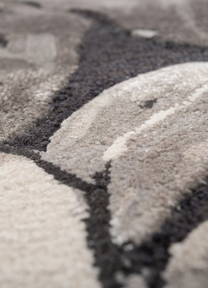 hacienda blue wool and viscose hand tufted Rug - CloseUp