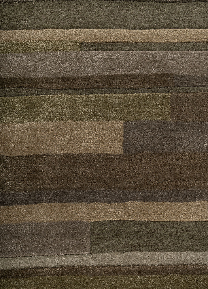 caliedo green wool and viscose hand tufted Rug - CloseUp