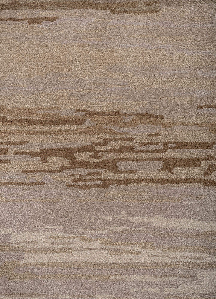 genesis grey and black wool and viscose hand tufted Rug - CloseUp