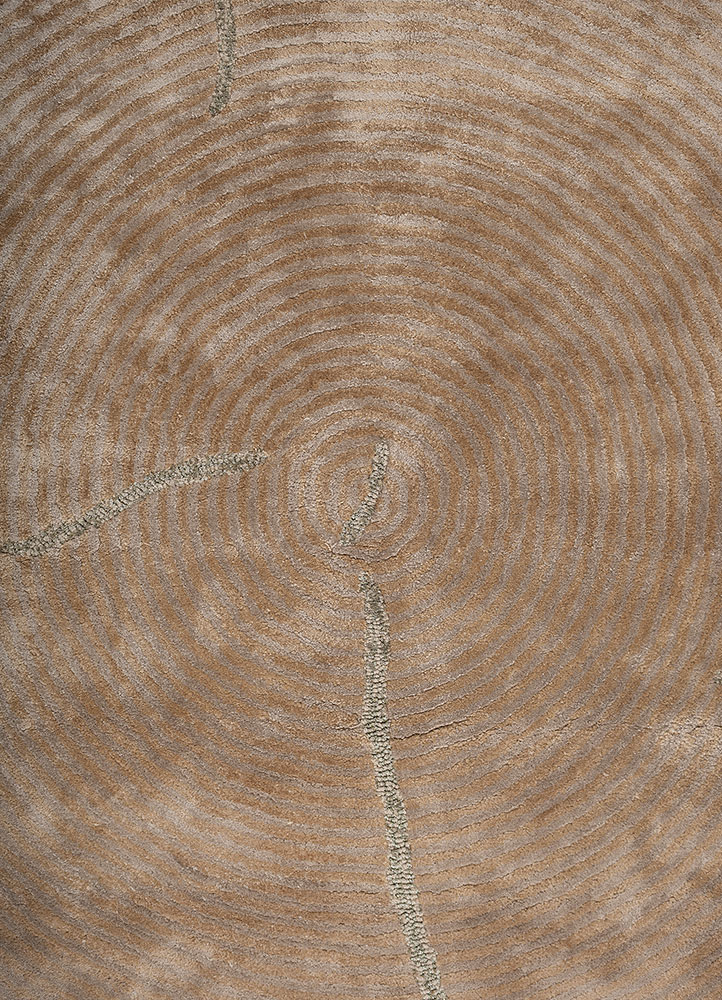 azalea beige and brown viscose  Rug - CloseUp