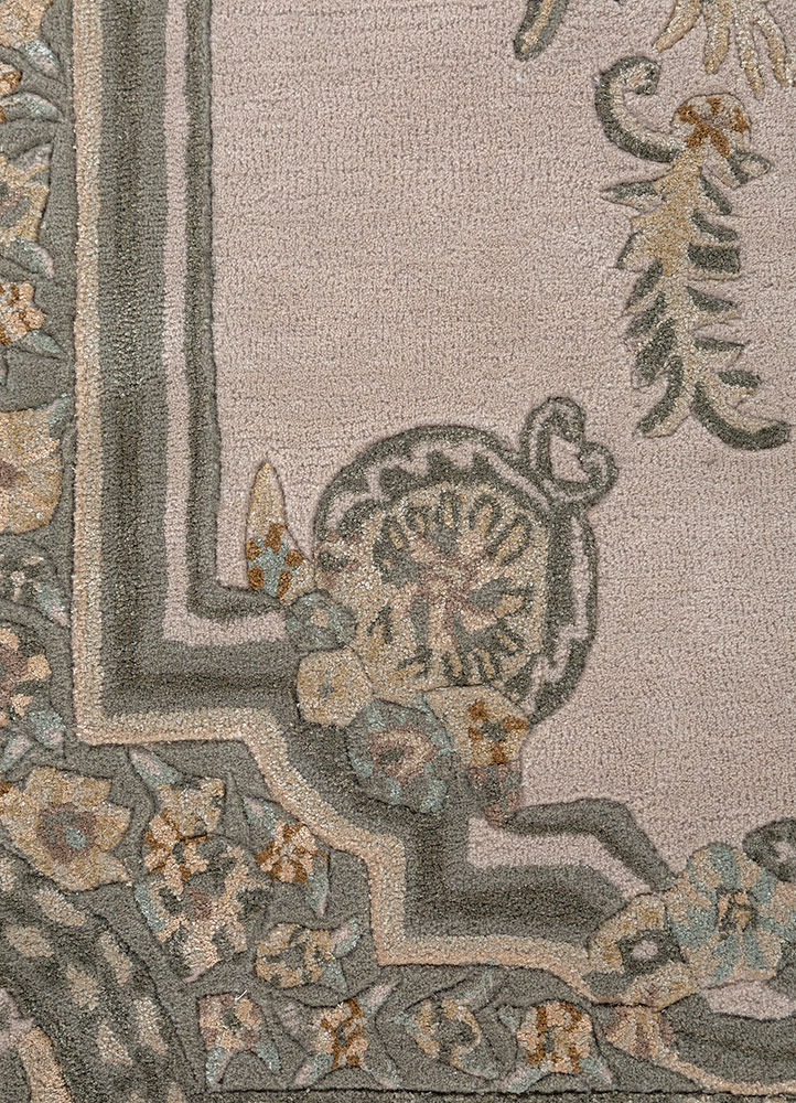 kora ivory wool and viscose hand tufted Rug - CloseUp