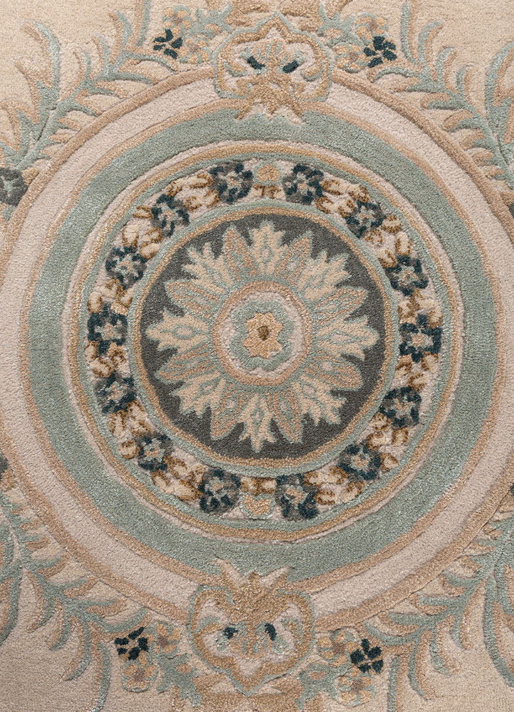 kora ivory wool and viscose hand tufted Rug - CloseUp