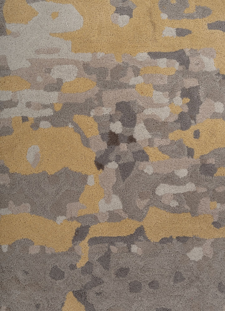 genesis grey and black wool hand tufted Rug - CloseUp
