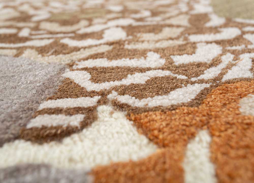 hacienda ivory wool and viscose hand tufted Rug - CloseUp