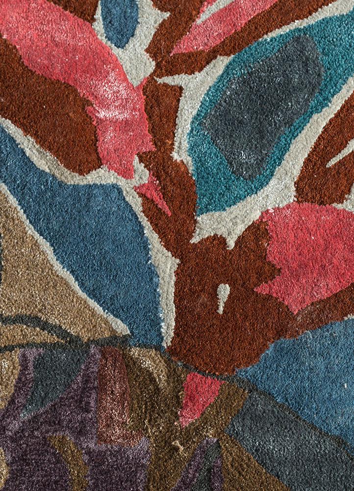 reminiscence multi wool and viscose hand tufted Rug - CloseUp
