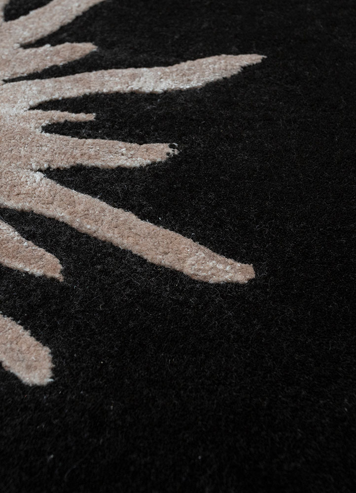 contour red and orange wool and viscose hand tufted Rug - CloseUp