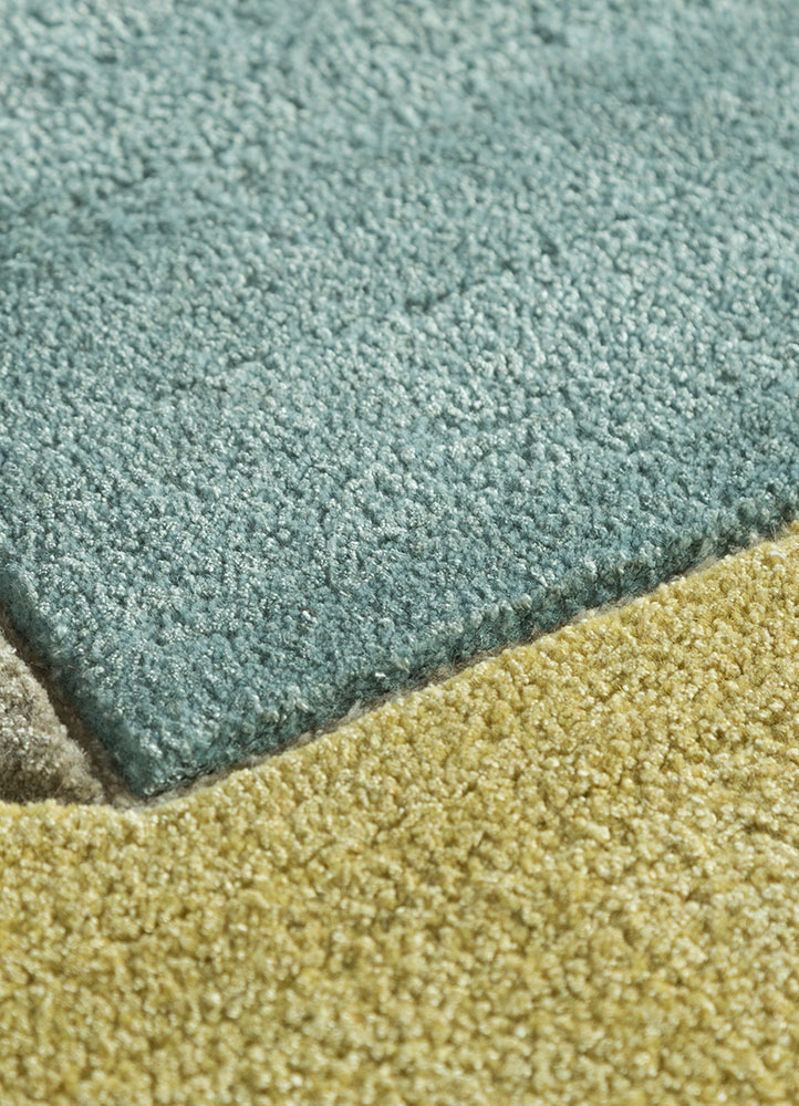 archetype beige and brown wool and viscose hand tufted Rug - CloseUp