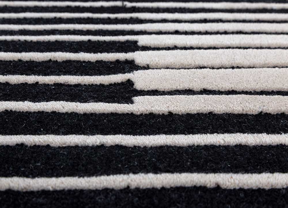 contour ivory wool and viscose hand tufted Rug - CloseUp