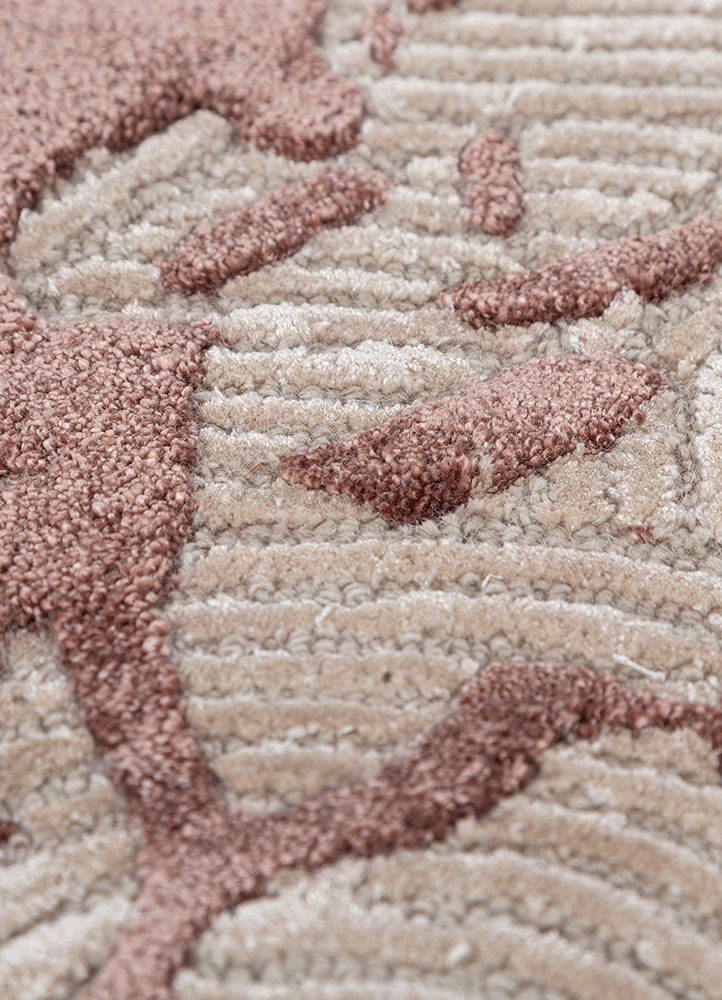 adrift beige and brown wool and viscose hand tufted Rug - CloseUp