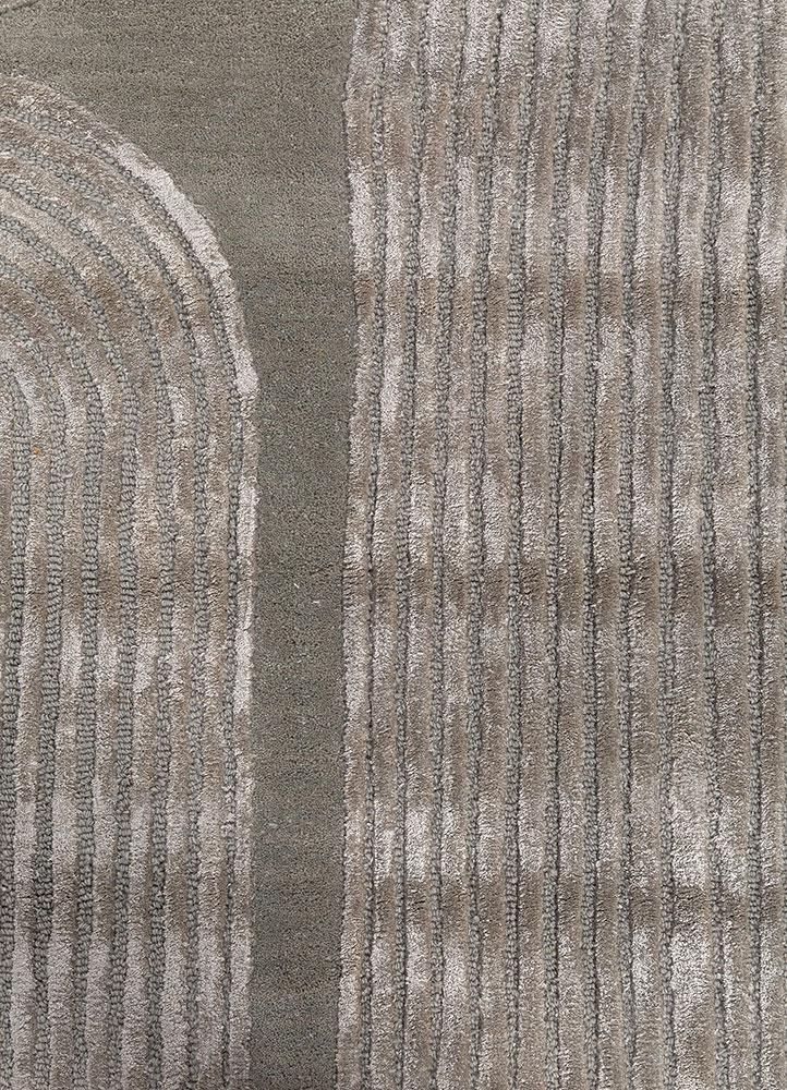 caliedo blue wool and viscose hand tufted Rug - CloseUp
