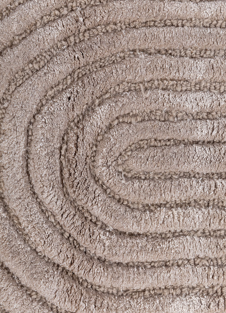 caliedo ivory wool and viscose hand tufted Rug - CloseUp