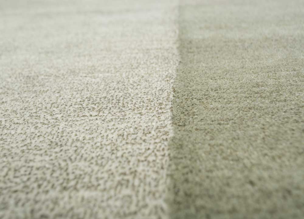 chroma green wool and viscose hand tufted Rug - CloseUp
