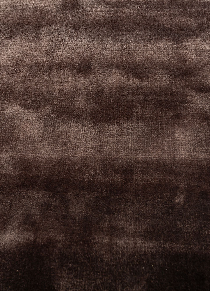 cera beige and brown viscose hand tufted Rug - CloseUp