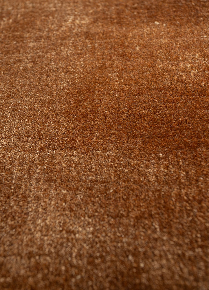 cera red and orange viscose hand tufted Rug - CloseUp