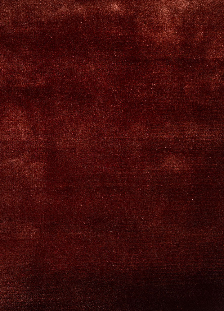 cera red and orange viscose hand tufted Rug - CloseUp