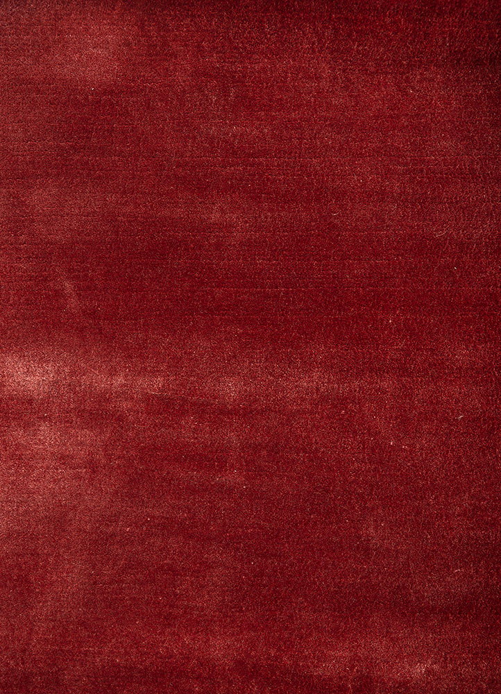 cera red and orange viscose hand tufted Rug - CloseUp