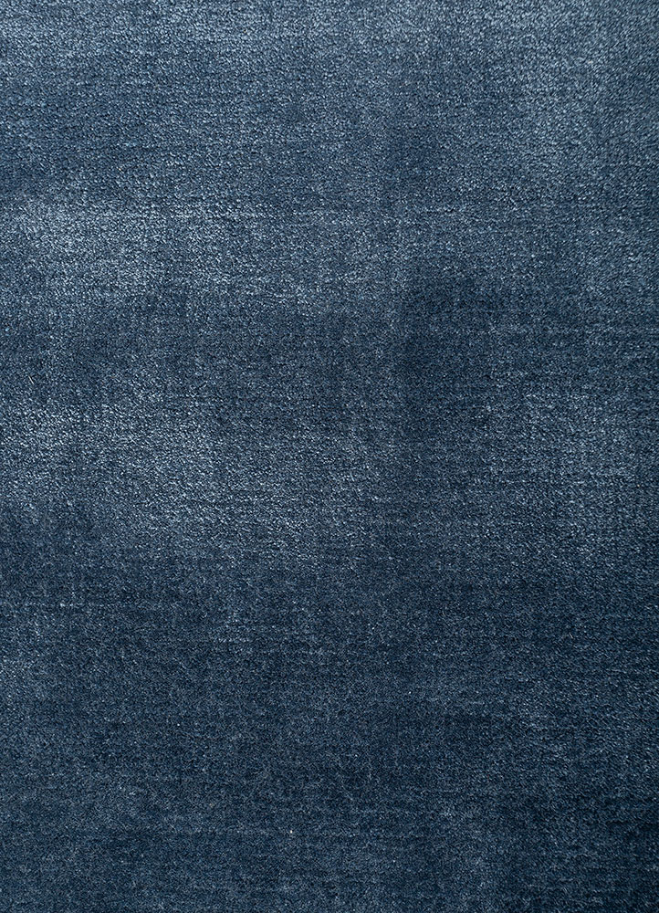 cera blue viscose hand tufted Rug - CloseUp
