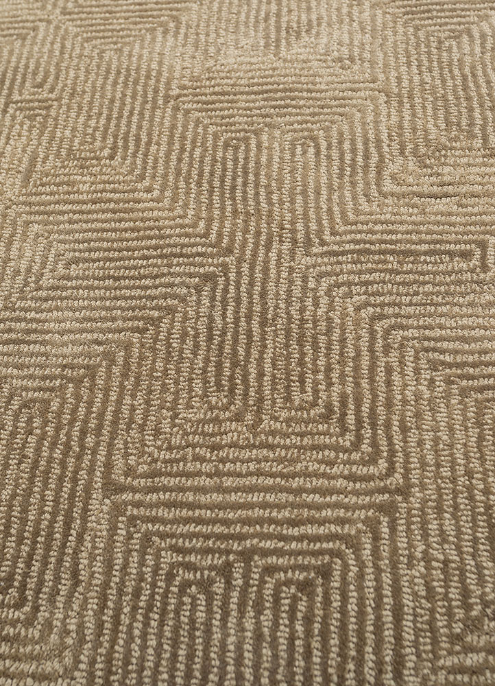 cera green viscose hand tufted Rug - CloseUp