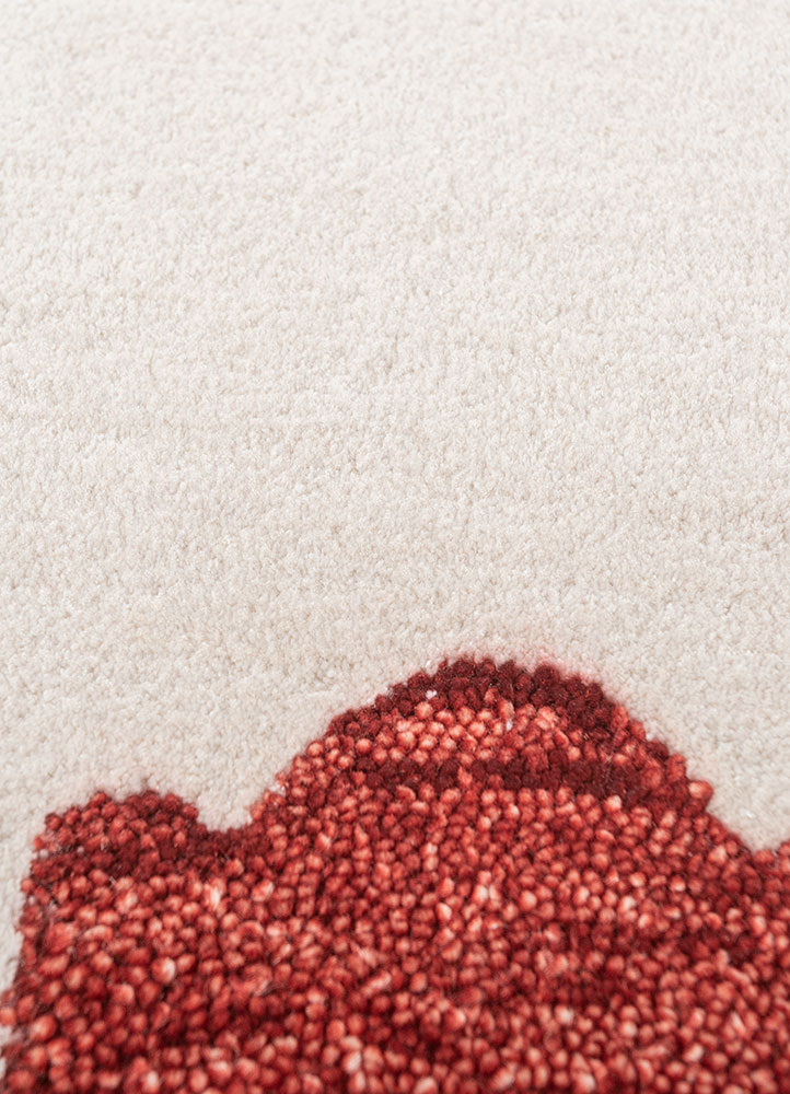 alhambra ivory wool and viscose hand tufted Rug - CloseUp