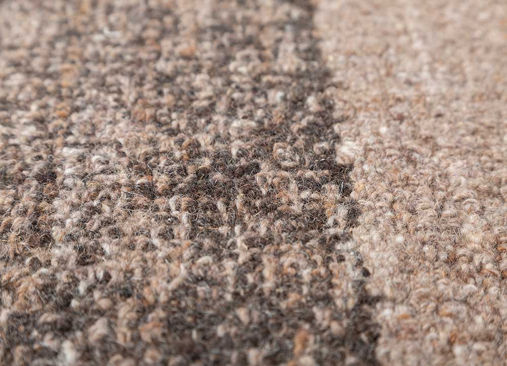 pathways beige and brown wool hand tufted Rug - CloseUp